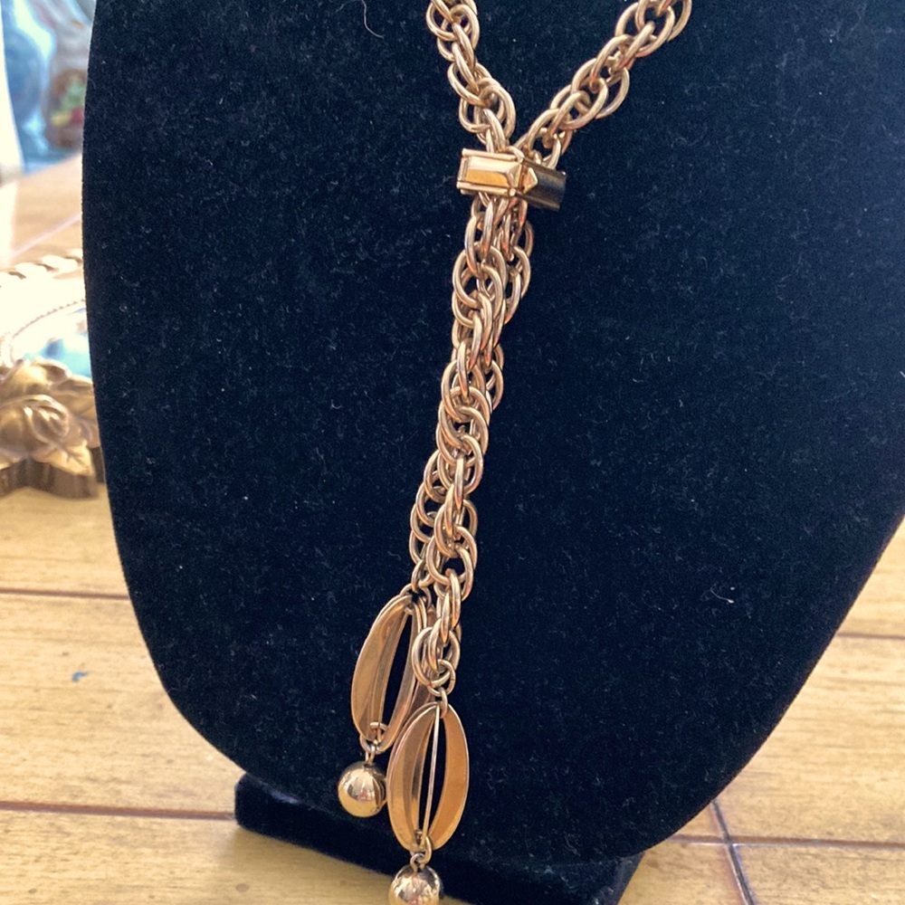 Park Lane Gold-Tone Lariat Chain Necklace with Drop Pendants